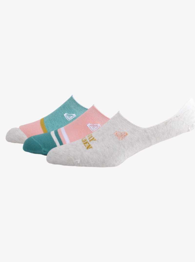 Accessoires Roxy 3 Pack No-Show Liner Socks Femme Blanche | 956804VEN