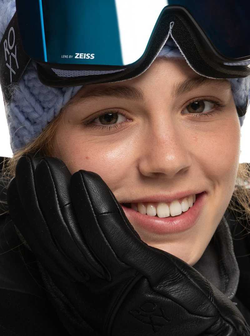 Accessoires Roxy Eaststorm Insulated Cuir Snowboard/Ski Gloves Femme Noir | 530641MON