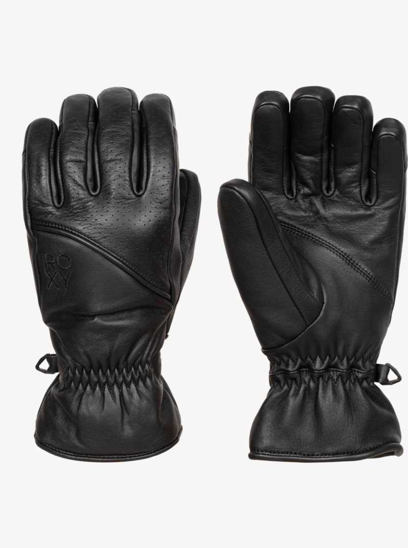 Accessoires Roxy Eaststorm Insulated Cuir Snowboard/Ski Gloves Femme Noir | 530641MON
