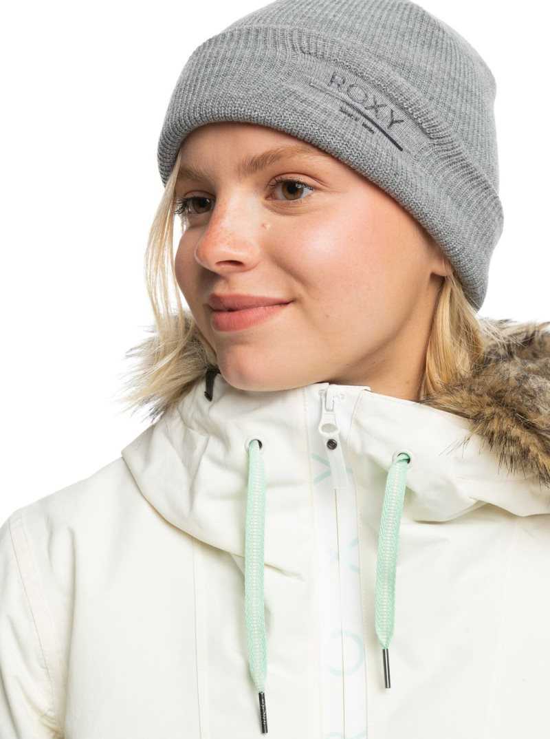 Accessoires Roxy Folker Beanie Femme Grise | 403179BRN