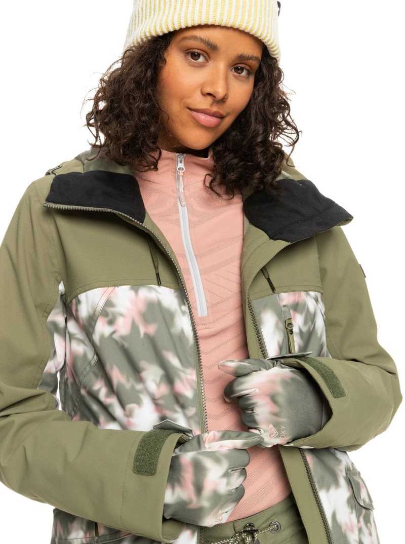 Accessoires Roxy HydroSmart Snowboard/Ski Glove Liner Femme Vert Foncé | 423687MYO