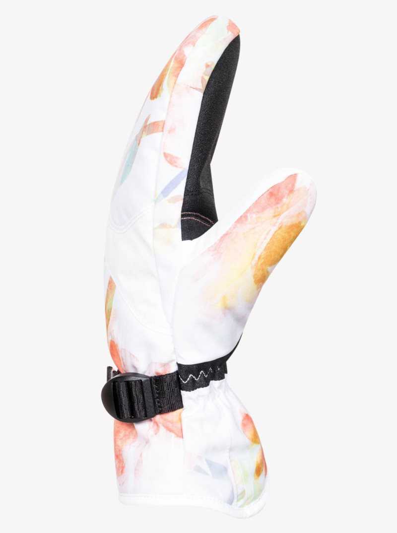 Accessoires Roxy Jetty Snowboard/Ski Mittens Femme Blanche | 649830GZX