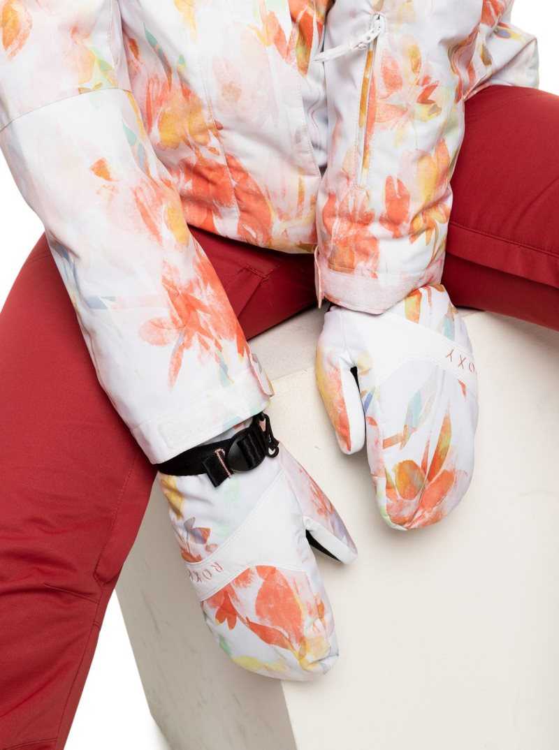 Accessoires Roxy Jetty Snowboard/Ski Mittens Femme Blanche | 649830GZX