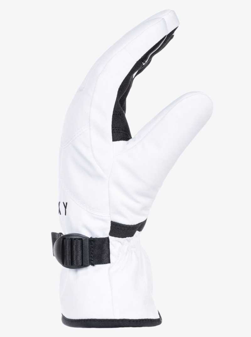 Accessoires Roxy Jetty Solid Insulated Snowboard/Ski Gloves Femme Blanche | 038721JRY