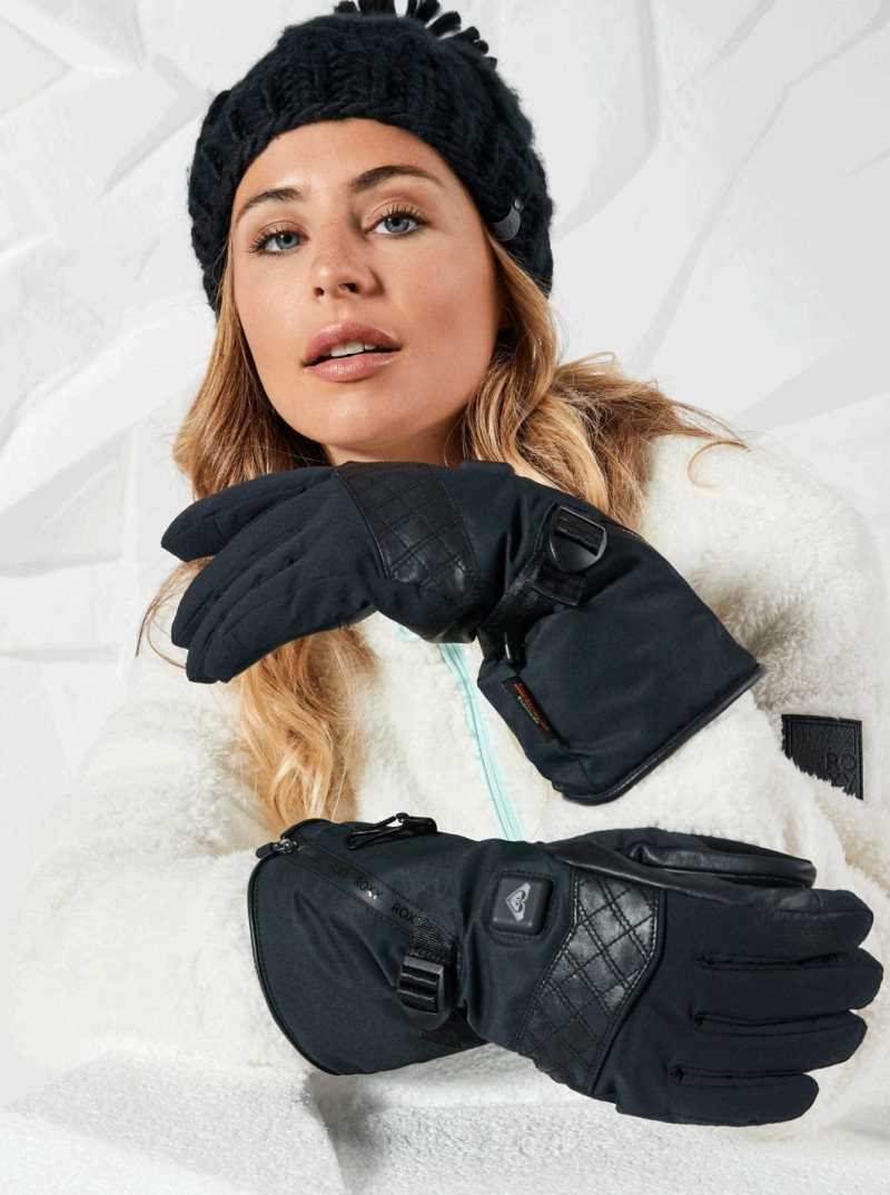 Accessoires Roxy Sierra WarmLink Snowboard/Ski Gloves Femme Noir | 835760NBY