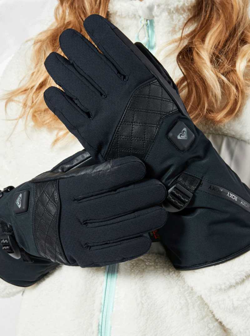 Accessoires Roxy Sierra WarmLink Snowboard/Ski Gloves Femme Noir | 835760NBY