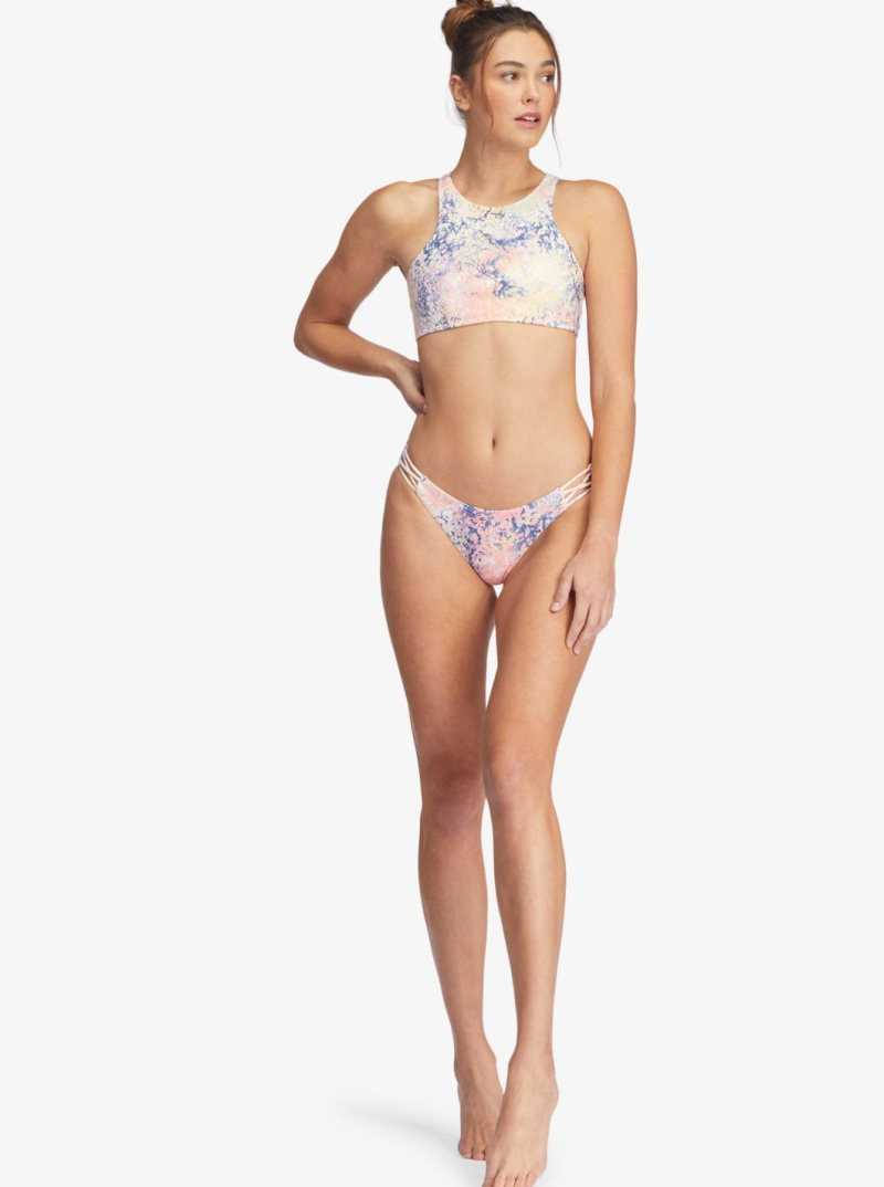 Bas De Bikini Roxy Active Full Femme Blanche Vert | 784203XUS
