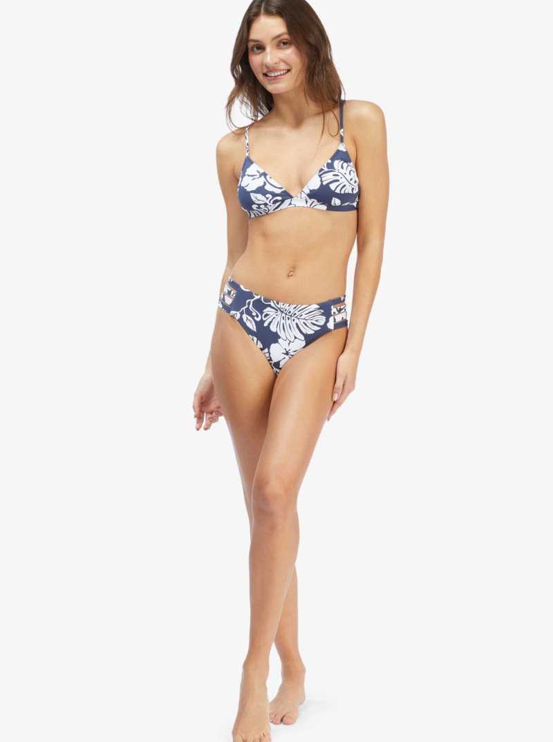 Bas De Bikini Roxy Beach Classics Mid Hipster Femme Indigo | 790358SPU