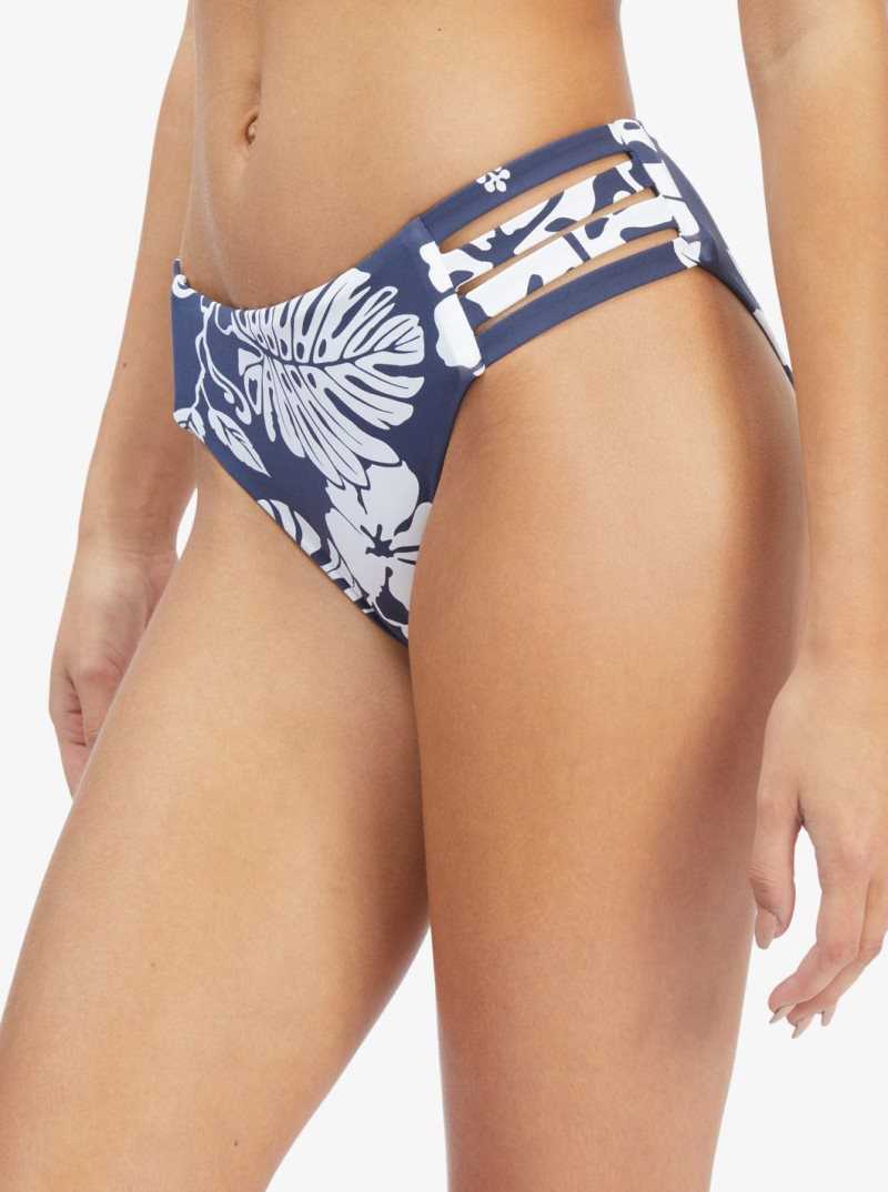 Bas De Bikini Roxy Beach Classics Mid Hipster Femme Indigo | 790358SPU