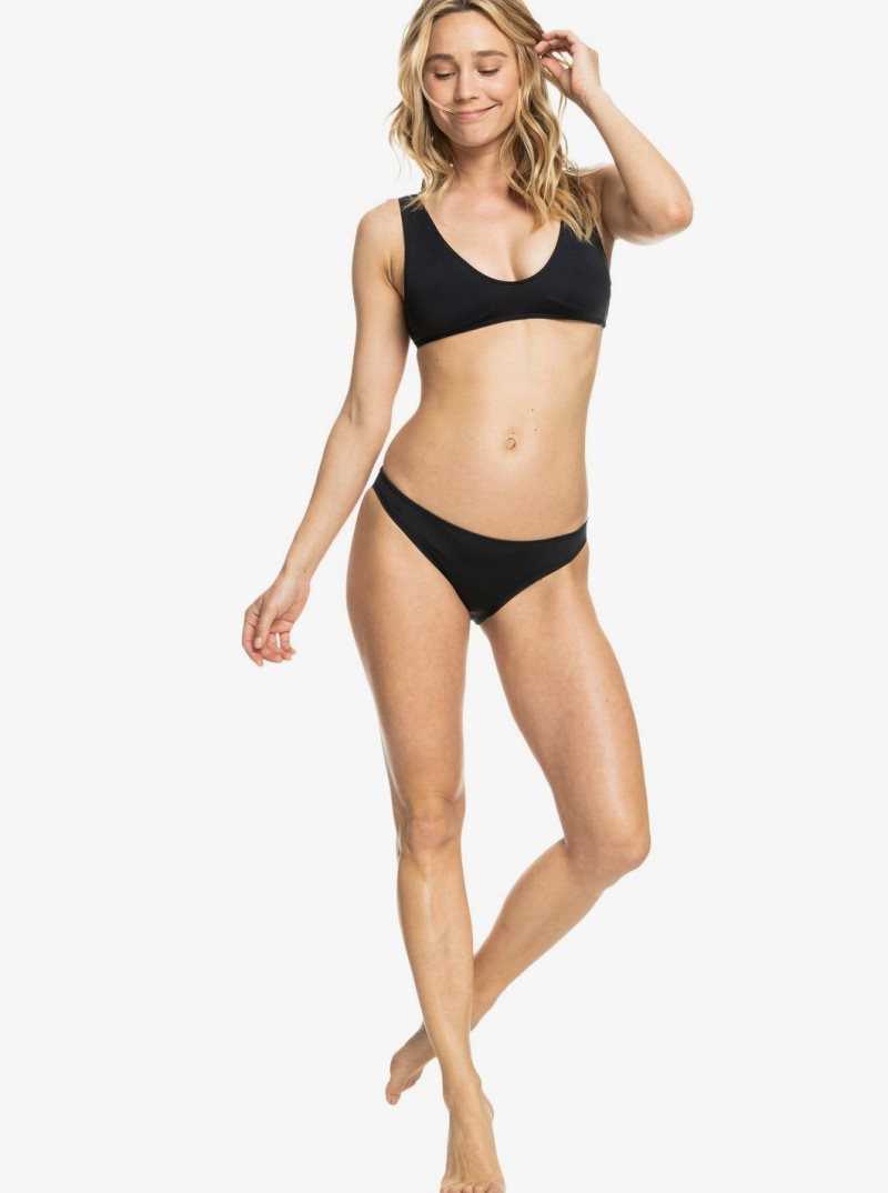 Bas De Bikini Roxy Beach Classics Moderate Femme Grise Foncé | 468105FIT