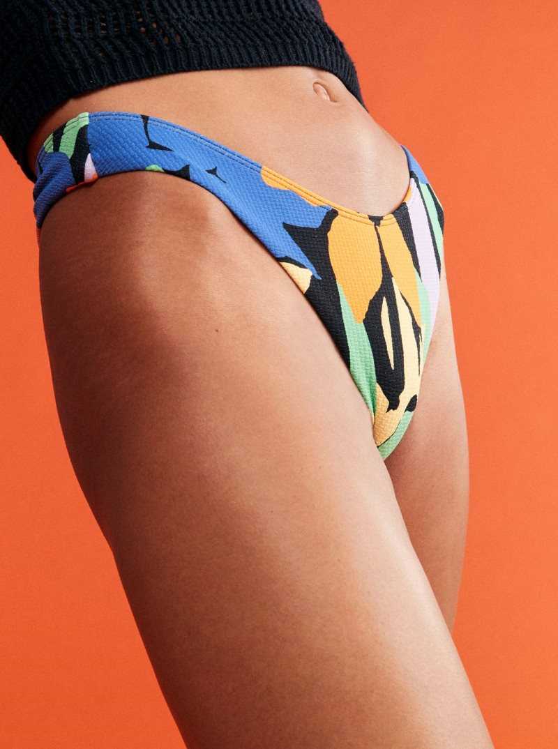 Bas De Bikini Roxy Color Jam Cheeky Femme Grise Foncé Fleur | 768593LFK