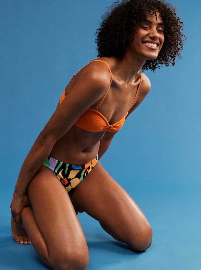 Bas De Bikini Roxy Color Jam Hipster Femme Grise Foncé Fleur | 607529GHP