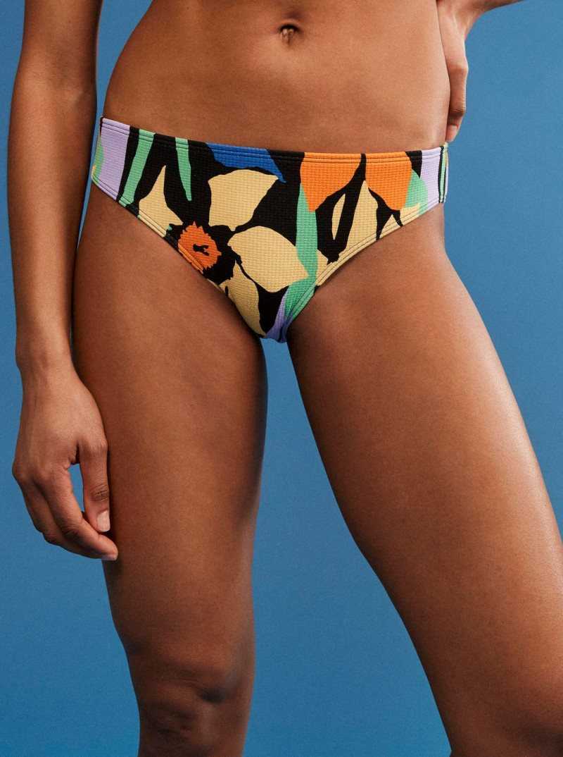 Bas De Bikini Roxy Color Jam Hipster Femme Grise Foncé Fleur | 607529GHP