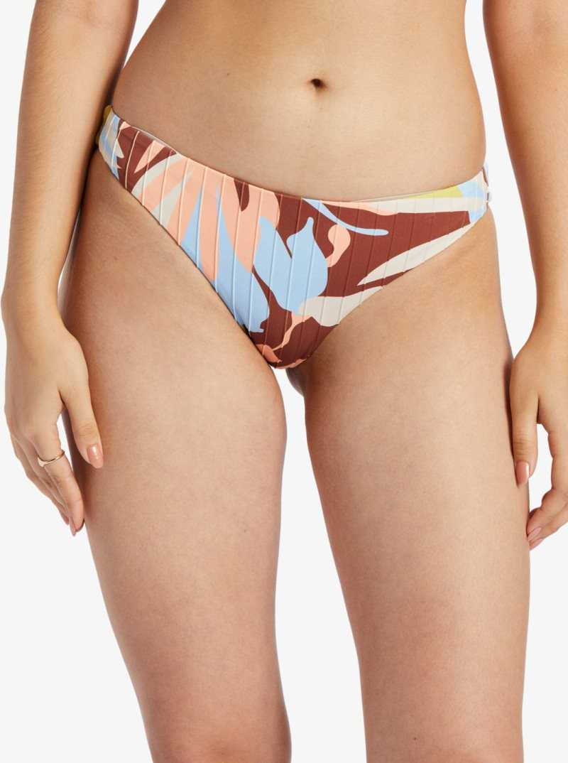 Bas De Bikini Roxy Floradelic Cheeky Printed Femme Marron | 517983EUA