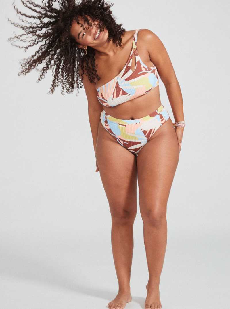 Bas De Bikini Roxy Floraldelic The Shorey Printed Femme Marron | 078415BIV