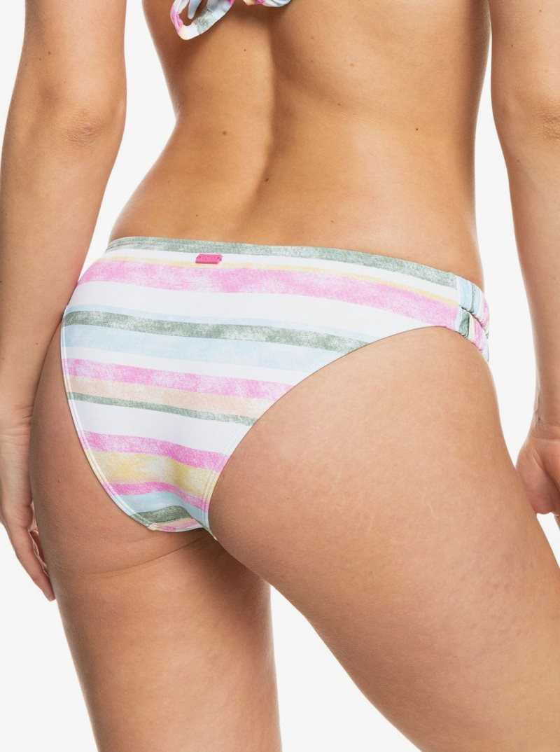 Bas De Bikini Roxy Island In The Sun Moderate Coverage Femme Blanche Orange | 149678WKZ