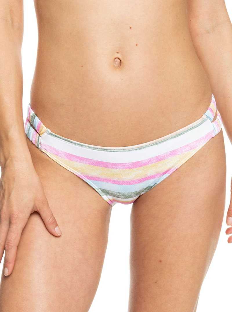 Bas De Bikini Roxy Island In The Sun Moderate Coverage Femme Blanche Orange | 149678WKZ