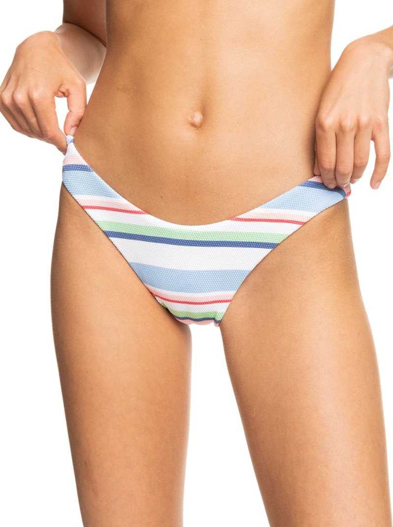 Bas De Bikini Roxy Line Up Cheeky High Leg Femme Blanche | 357869OHT