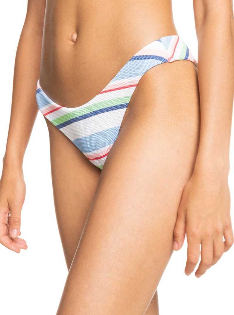 Bas De Bikini Roxy Line Up Cheeky High Leg Femme Blanche | 357869OHT