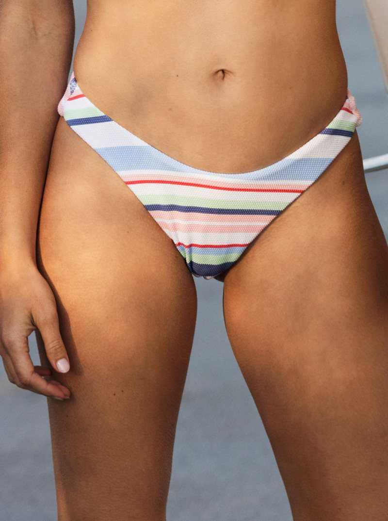 Bas De Bikini Roxy Line Up Cheeky High Leg Femme Blanche | 357869OHT