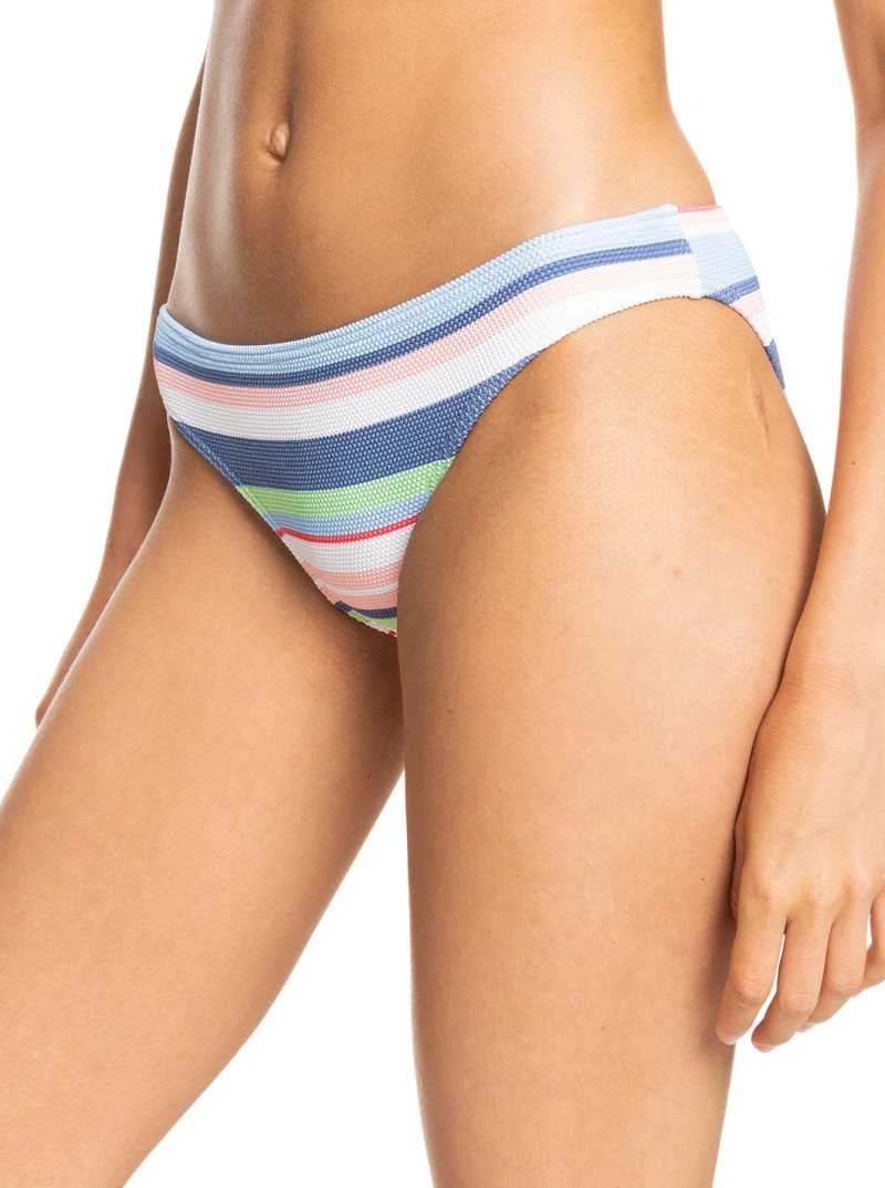 Bas De Bikini Roxy Line Up Mid-Rise Femme Blanche | 948107WKJ