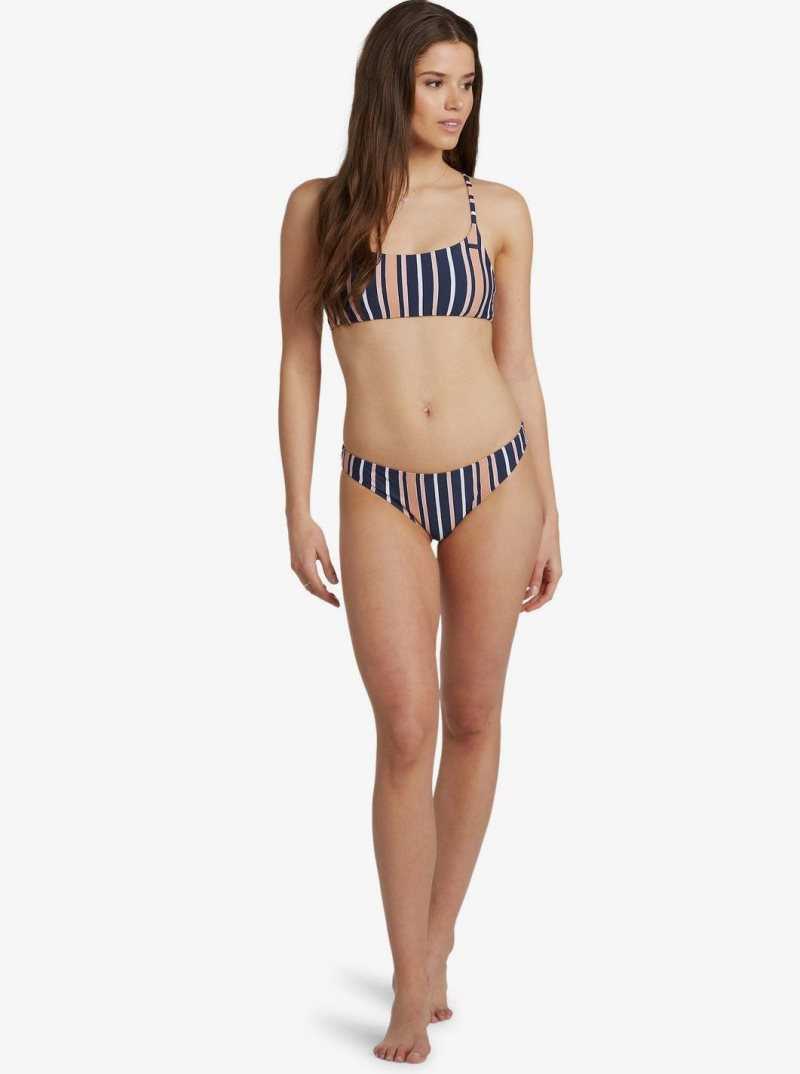 Bas De Bikini Roxy Printed Beach Classics Moderate Femme Indigo Stripes | 302514JTY