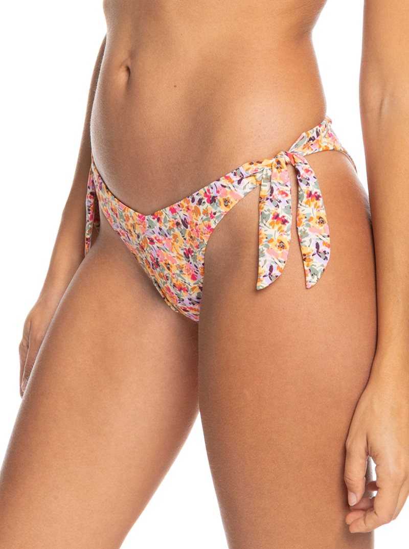 Bas De Bikini Roxy Printed Beach Classics Cheeky Femme Rose | 376458BAS