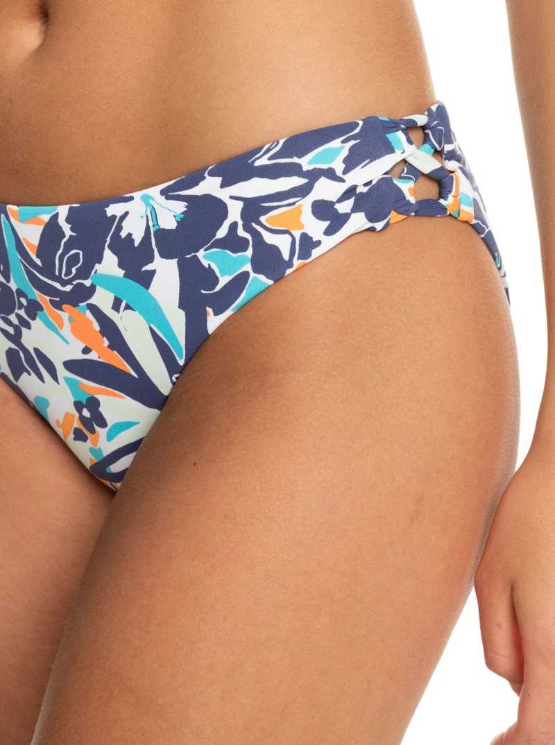 Bas De Bikini Roxy Printed Beach Classics Hipster Femme Bleu | 387645MGW