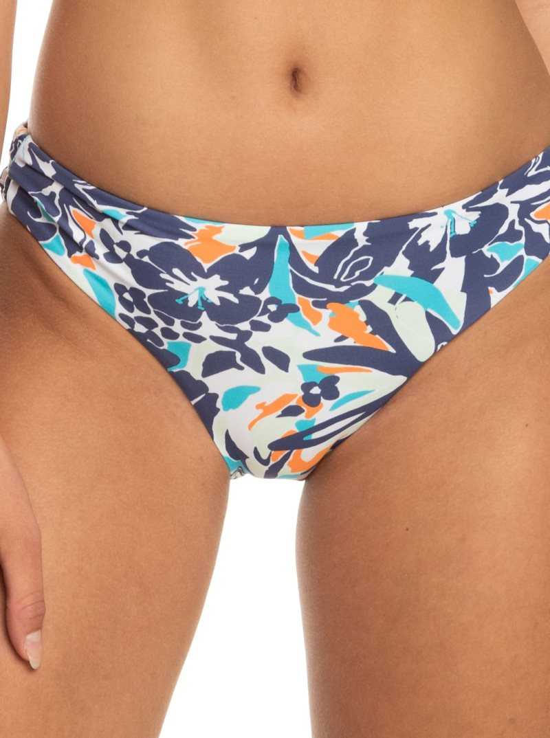 Bas De Bikini Roxy Printed Beach Classics Hipster Femme Bleu | 387645MGW