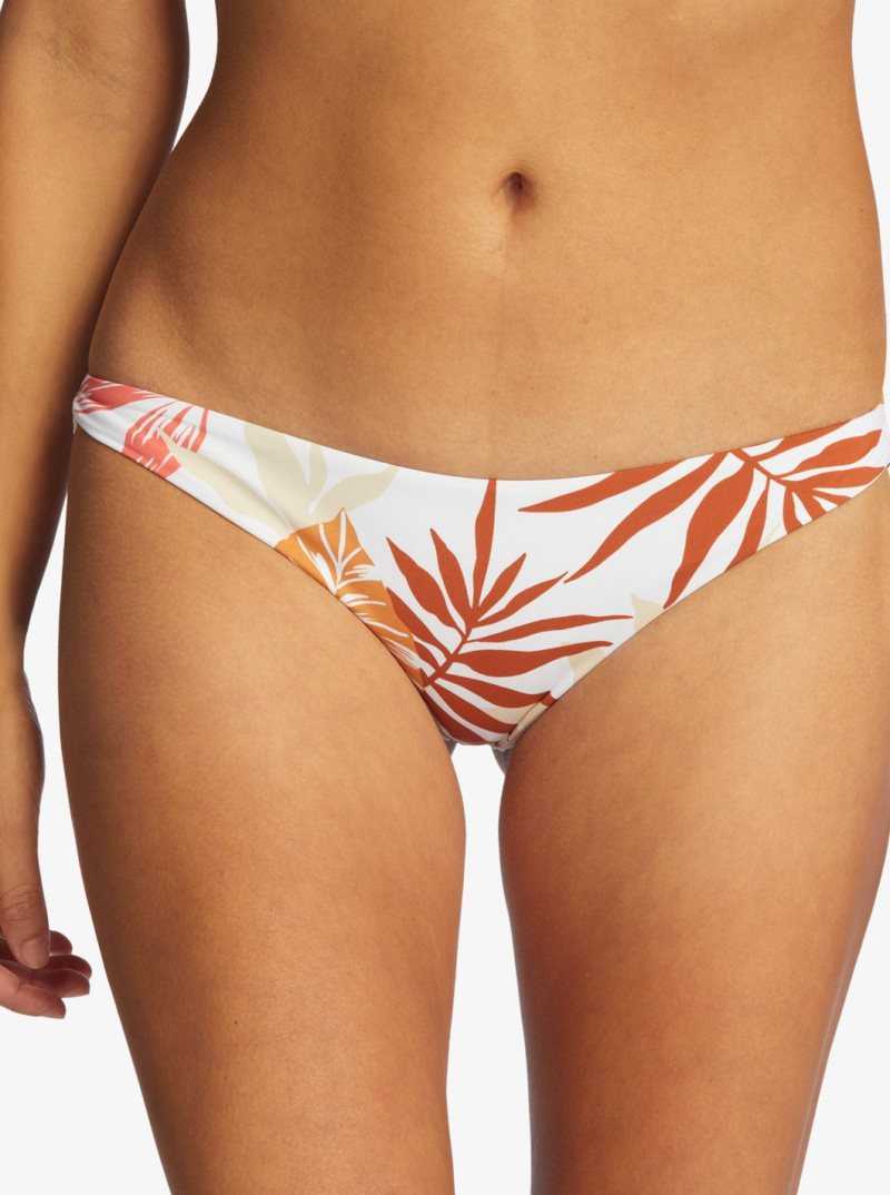 Bas De Bikini Roxy Printed Beach Classics Cheeky Femme Blanche | 410358XKY