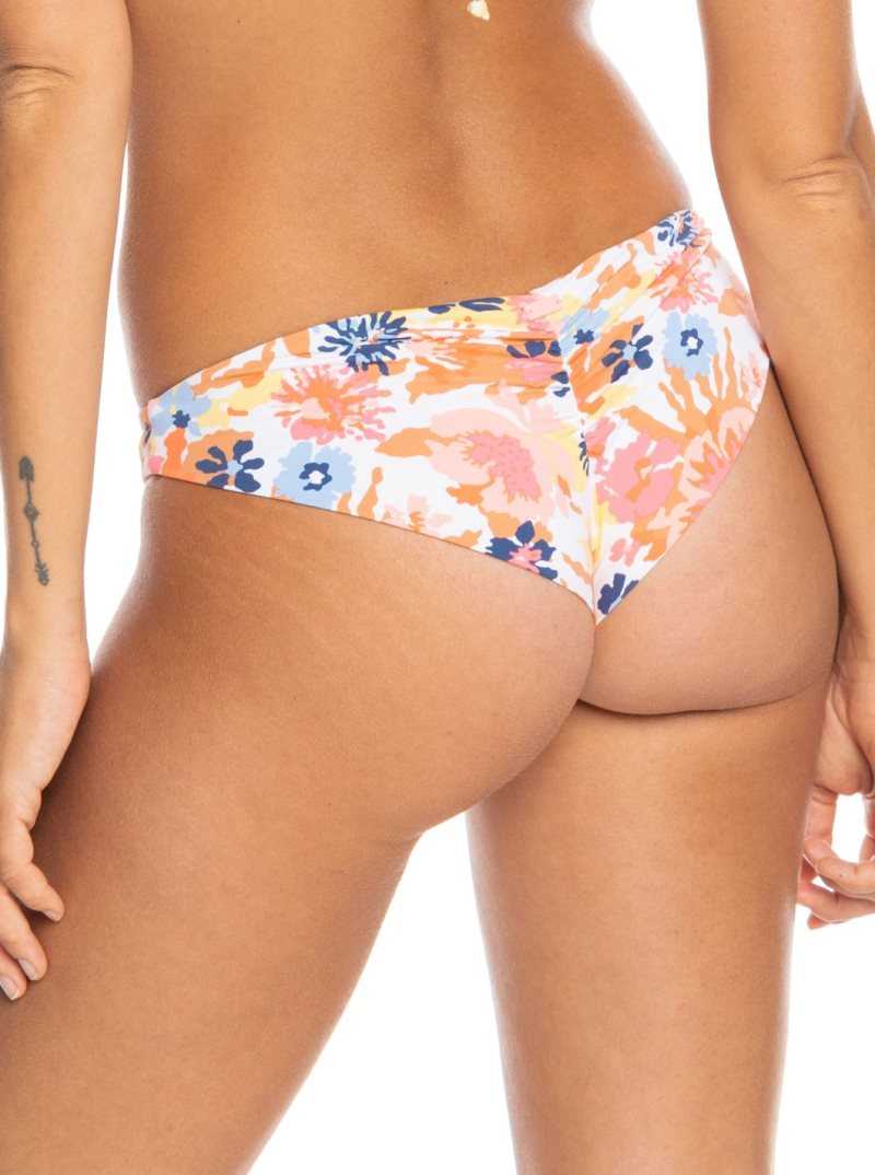Bas De Bikini Roxy Printed Beach Classics Cheeky Femme Blanche | 425760KBM
