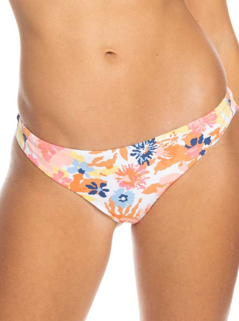 Bas De Bikini Roxy Printed Beach Classics Cheeky Femme Blanche | 425760KBM