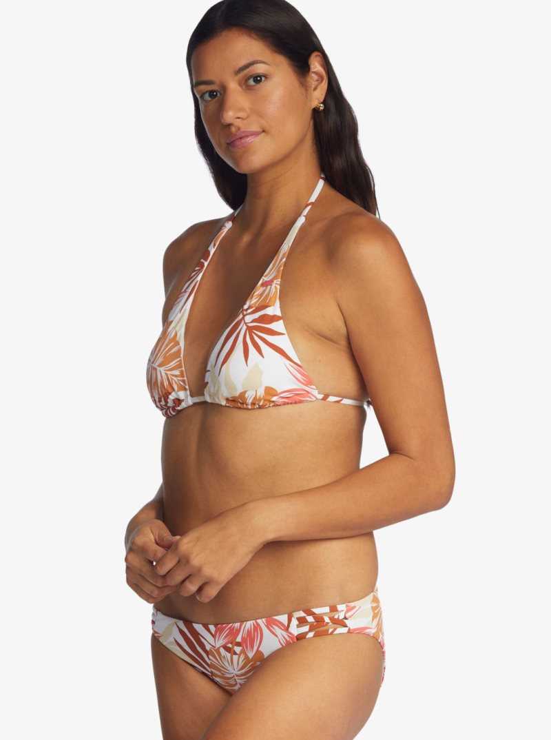 Bas De Bikini Roxy Printed Beach Classics Hipster Femme Blanche | 437980WEP