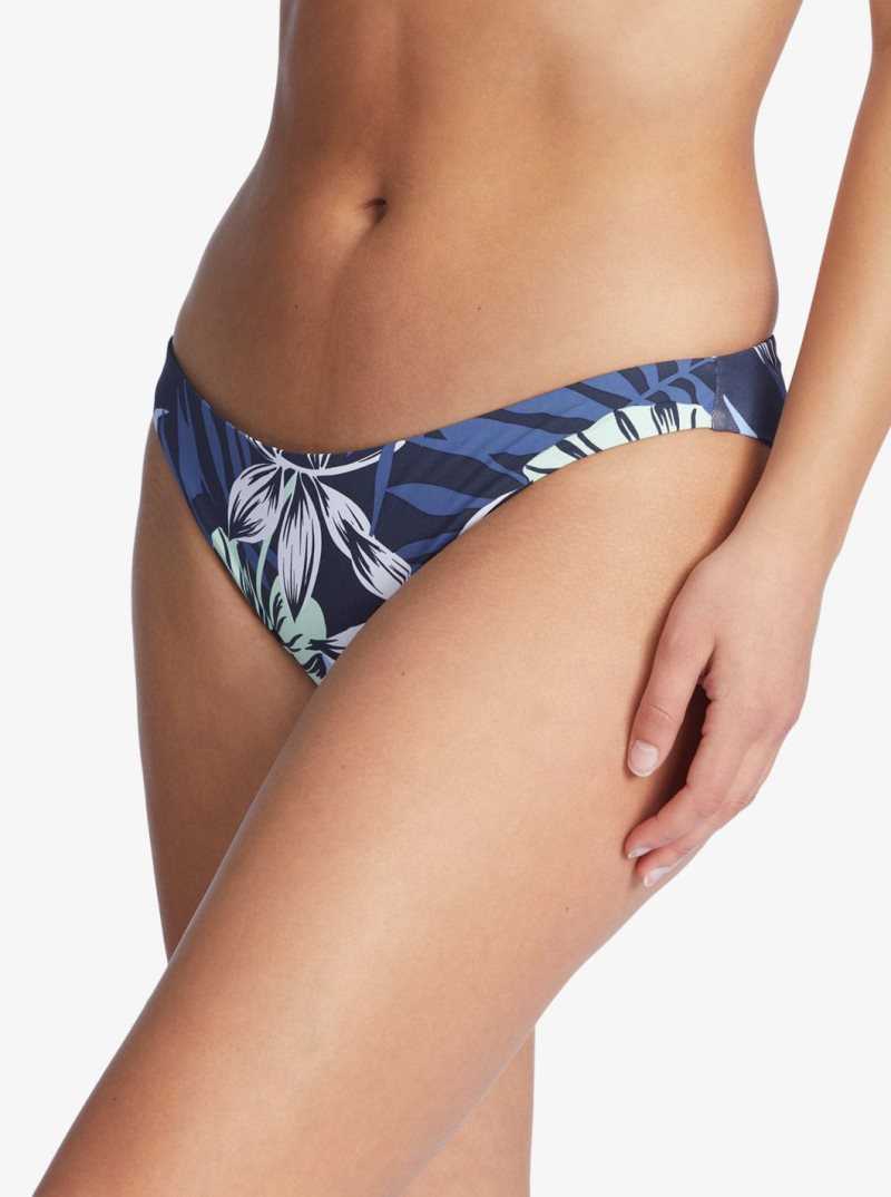 Bas De Bikini Roxy Printed Beach Classics Cheeky Femme Indigo | 564137JAD