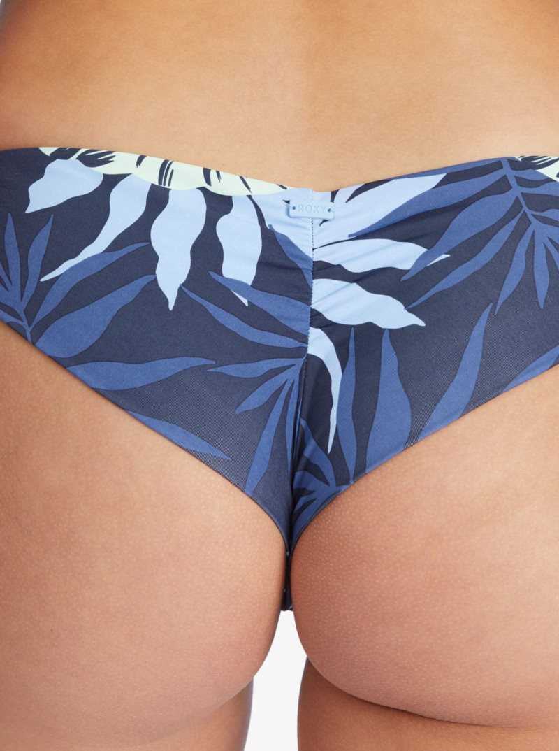 Bas De Bikini Roxy Printed Beach Classics Cheeky Femme Indigo | 564137JAD