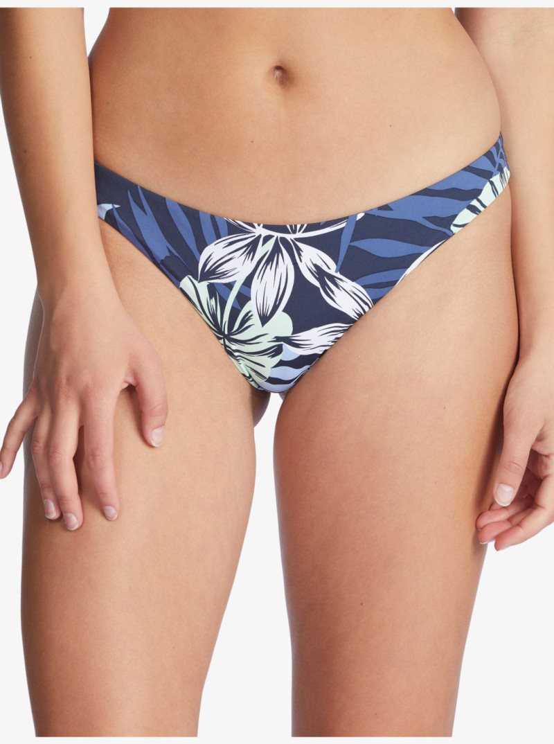 Bas De Bikini Roxy Printed Beach Classics Cheeky Femme Indigo | 564137JAD