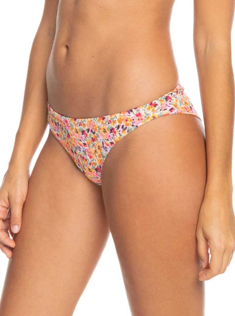 Bas De Bikini Roxy Printed Beach Classics Cheeky Femme Rose | 659387ZSY