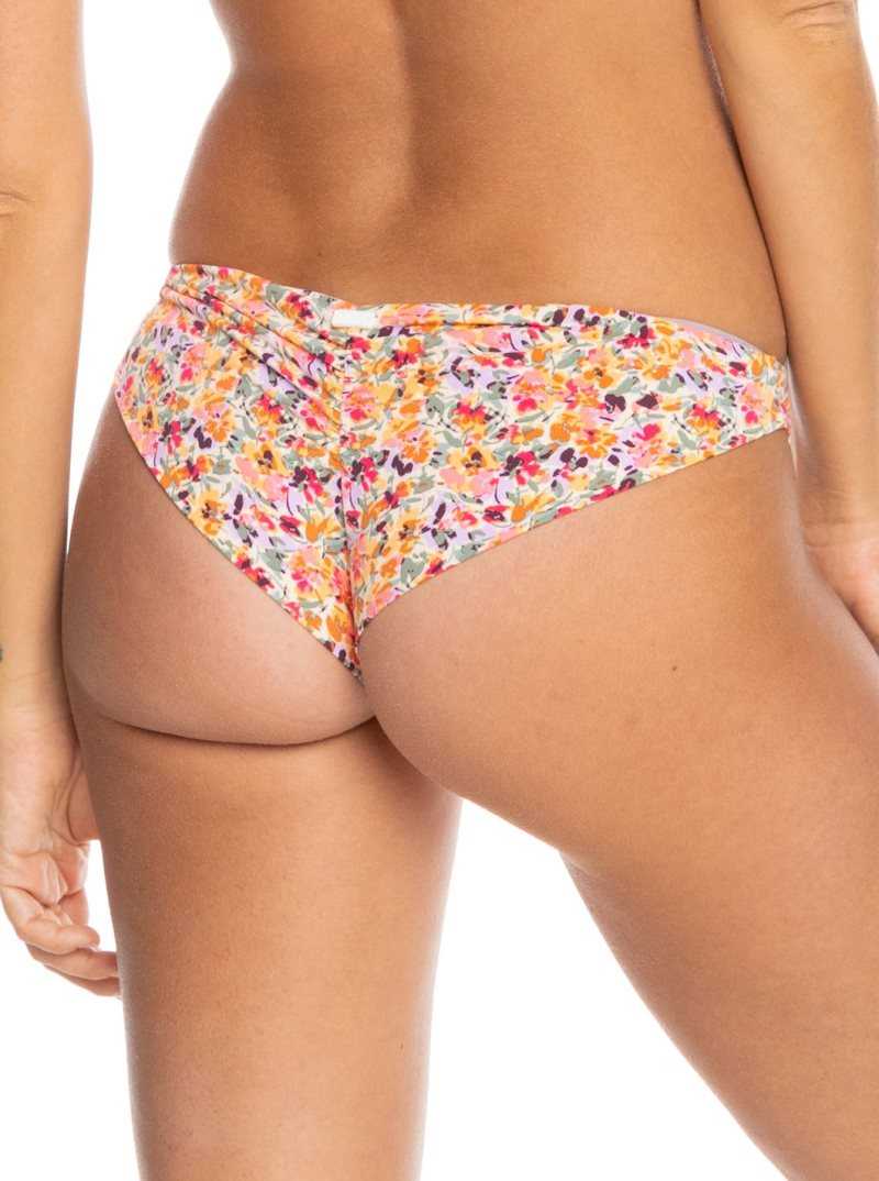 Bas De Bikini Roxy Printed Beach Classics Cheeky Femme Rose | 659387ZSY