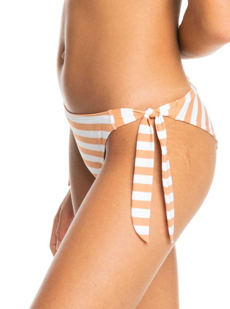 Bas De Bikini Roxy Printed Beach Classics Tie Side Cheeky Femme Stripes | 824970DFN