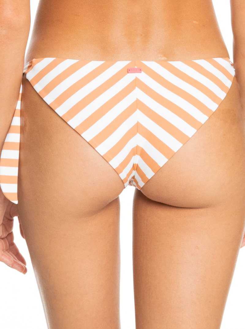 Bas De Bikini Roxy Printed Beach Classics Tie Side Cheeky Femme Stripes | 824970DFN