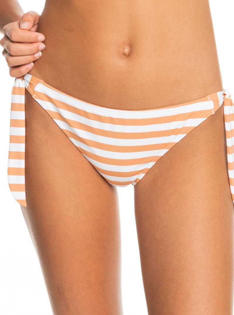 Bas De Bikini Roxy Printed Beach Classics Tie Side Cheeky Femme Stripes | 824970DFN
