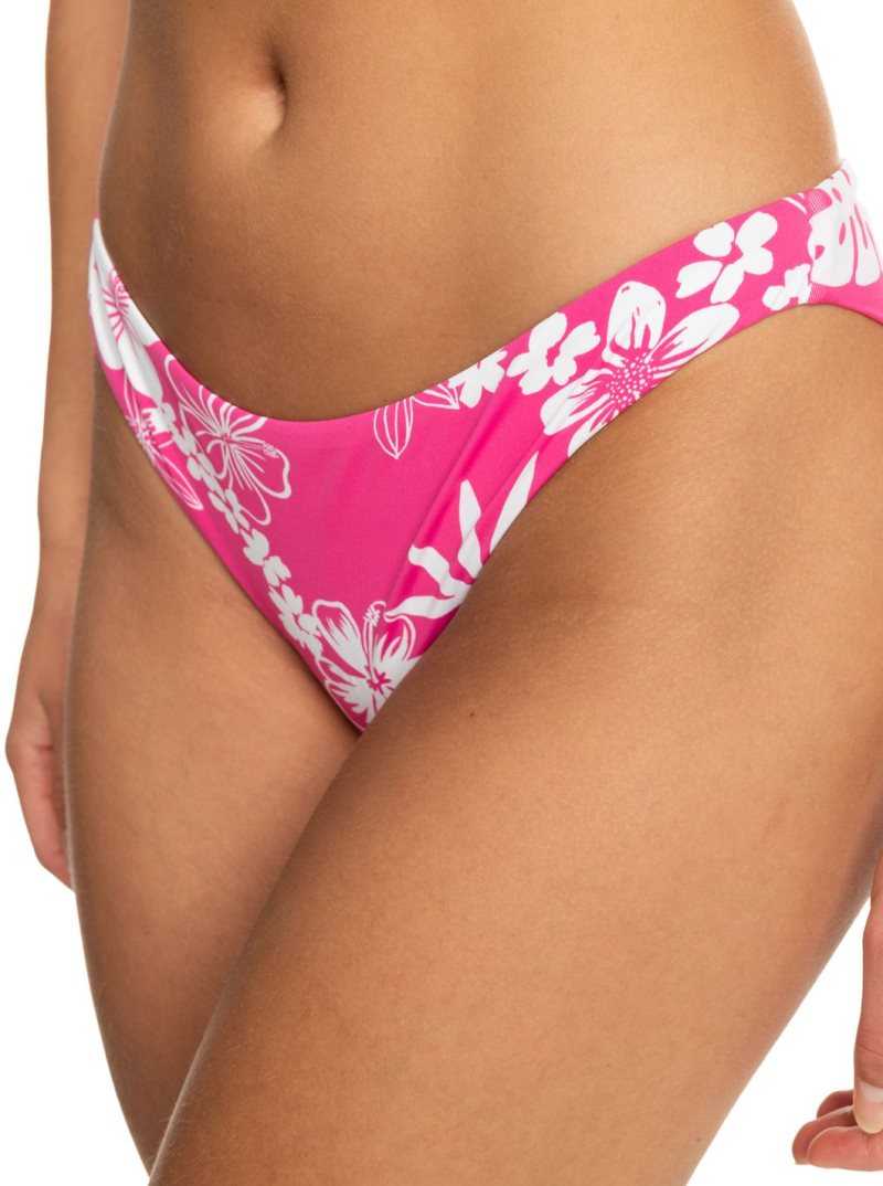 Bas De Bikini Roxy Printed Beach Classics Cheeky Femme Rose | 836502RFT