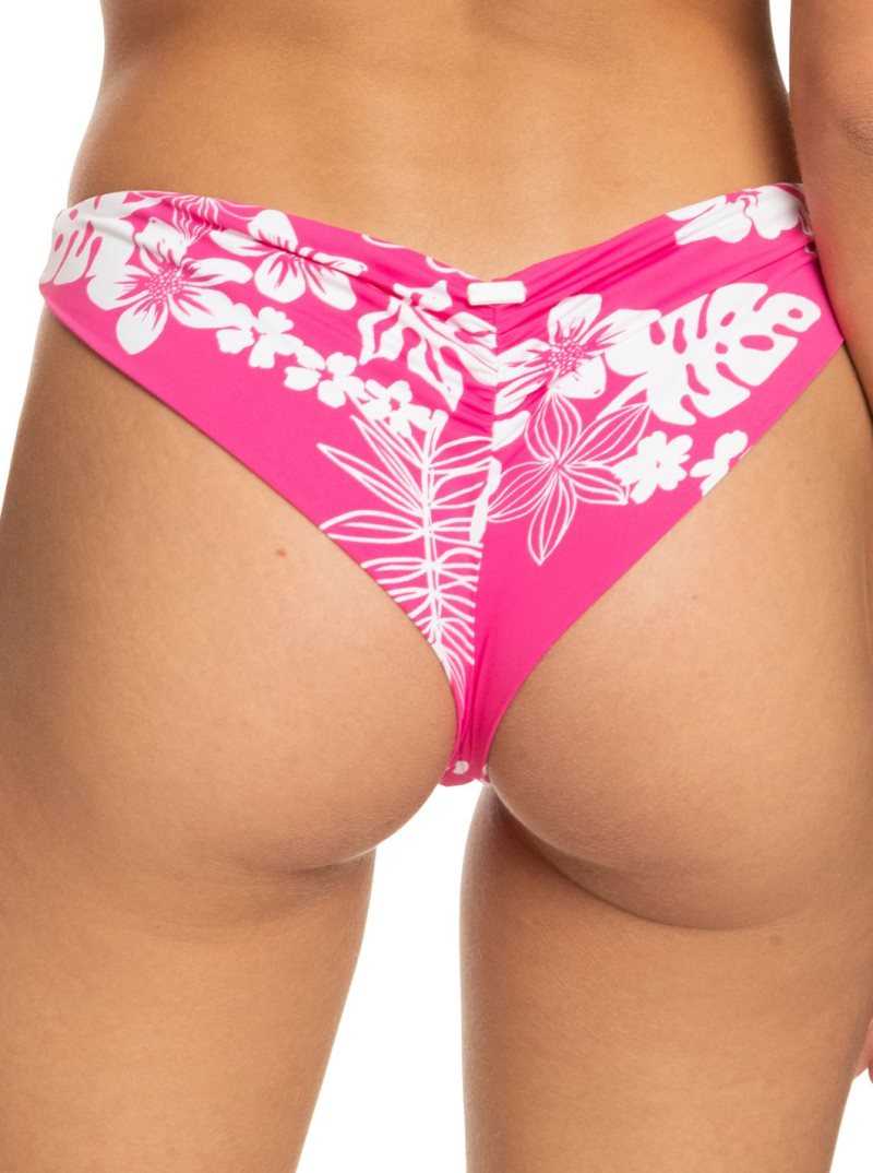 Bas De Bikini Roxy Printed Beach Classics Cheeky Femme Rose | 836502RFT