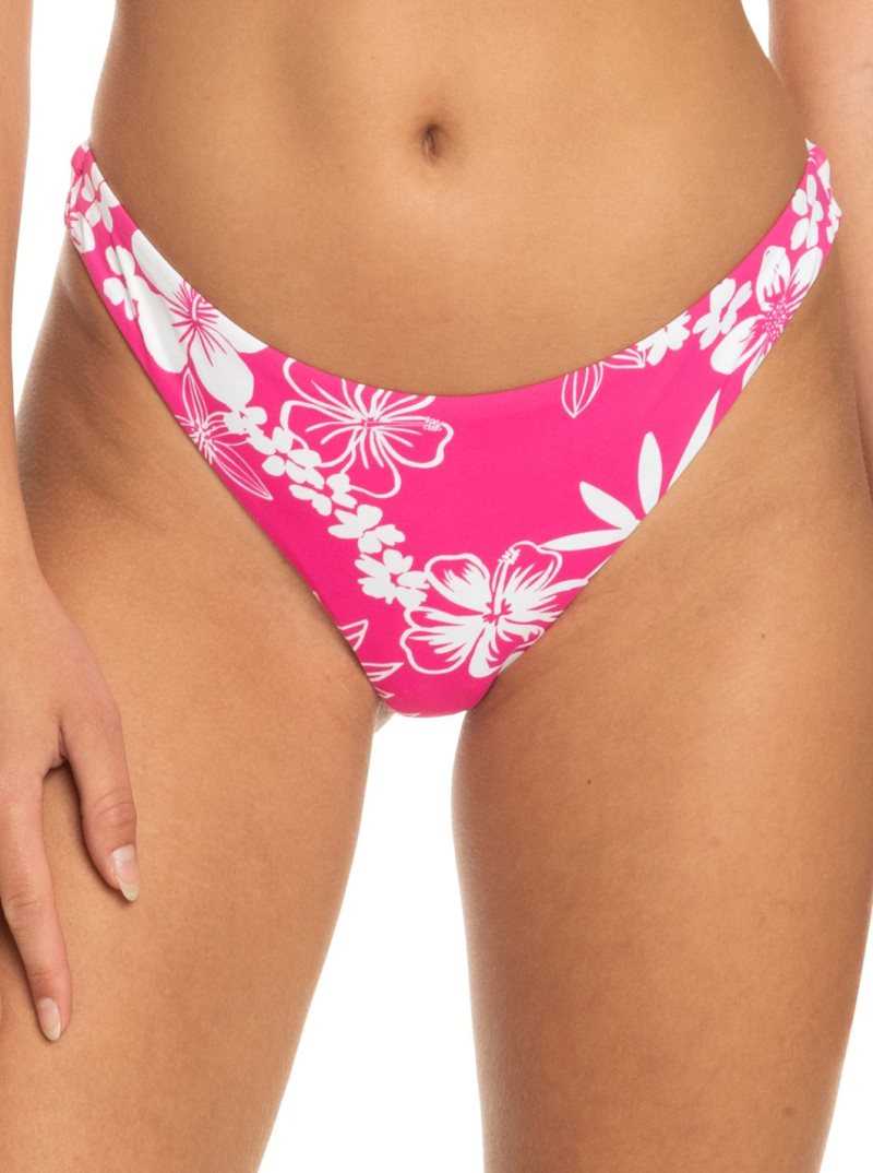 Bas De Bikini Roxy Printed Beach Classics Cheeky Femme Rose | 836502RFT