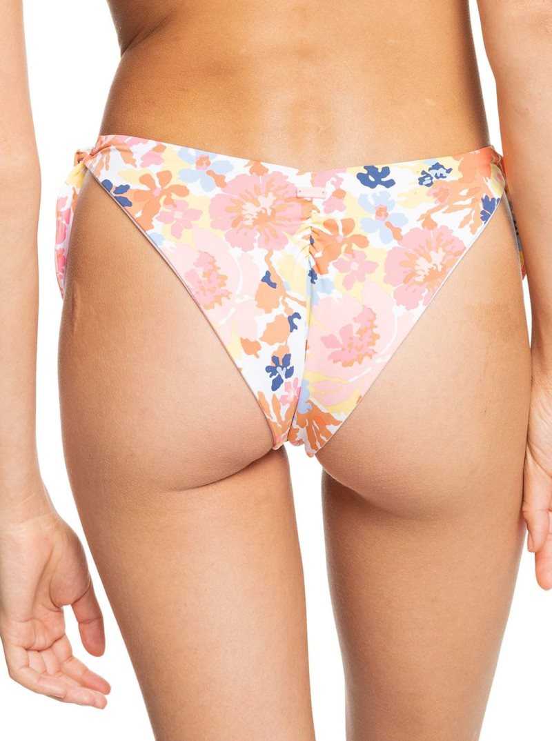 Bas De Bikini Roxy Printed Beach Classics Cheeky Femme Blanche | 842509UFA