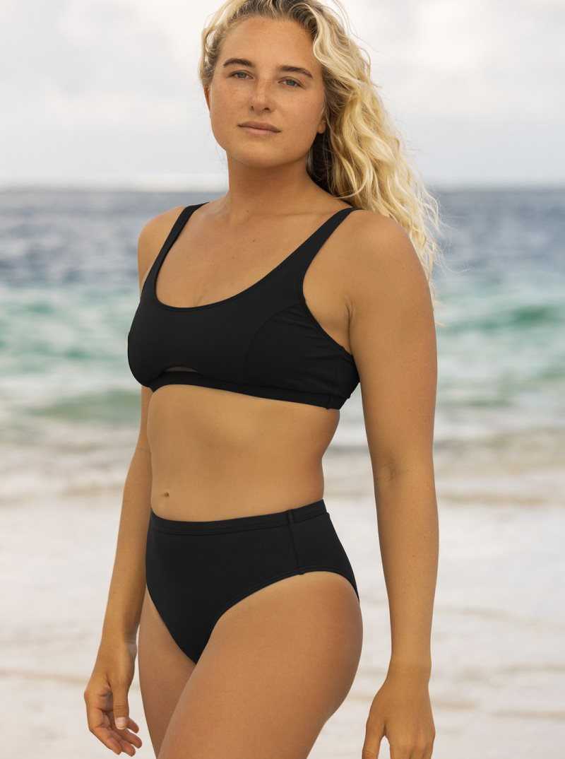 Bas De Bikini Roxy Pro The Backside Moderate Femme Grise Foncé | 283071PIC