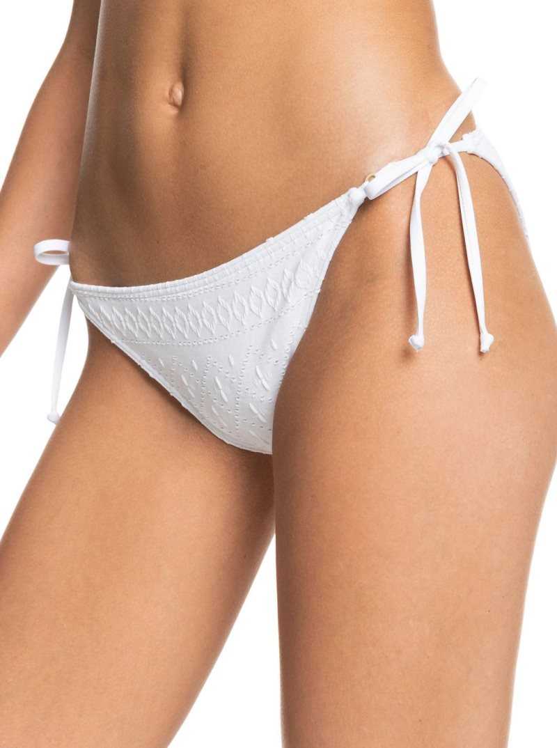 Bas De Bikini Roxy Quiet Beauty Tie Side Femme Blanche | 685024RGU