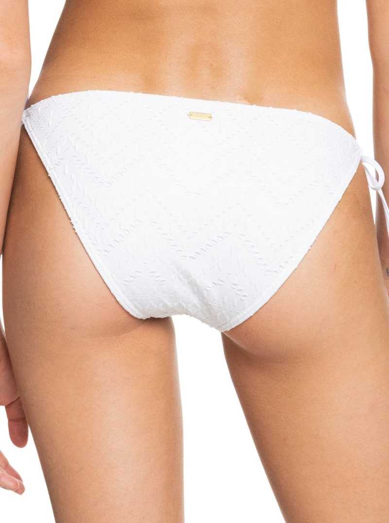 Bas De Bikini Roxy Quiet Beauty Tie Side Femme Blanche | 685024RGU