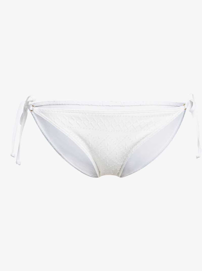 Bas De Bikini Roxy Quiet Beauty Tie Side Femme Blanche | 685024RGU