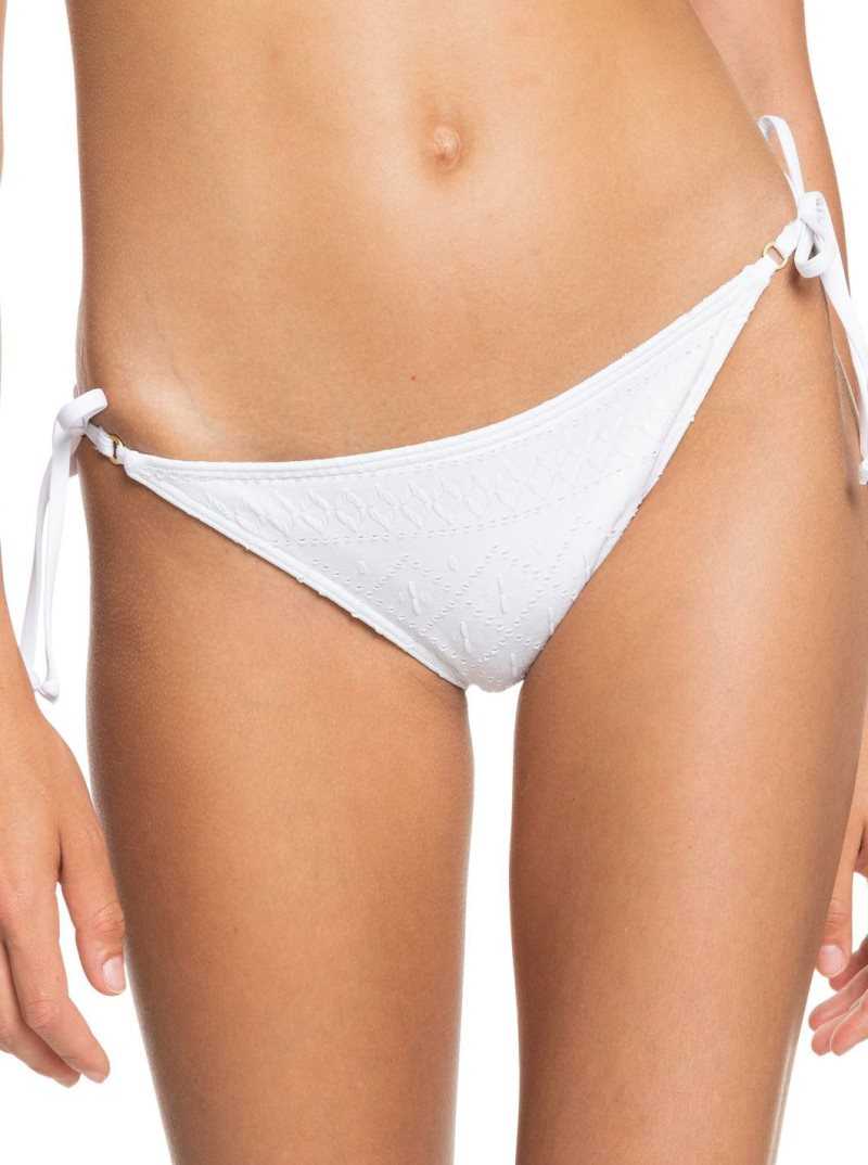 Bas De Bikini Roxy Quiet Beauty Tie Side Femme Blanche | 685024RGU